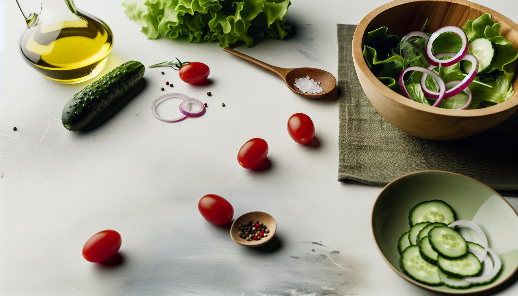 Základní ingredience pro osvěžující salát