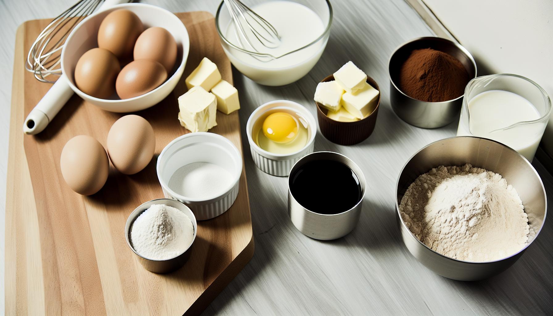 Ingredience pro lahodný horký dezert