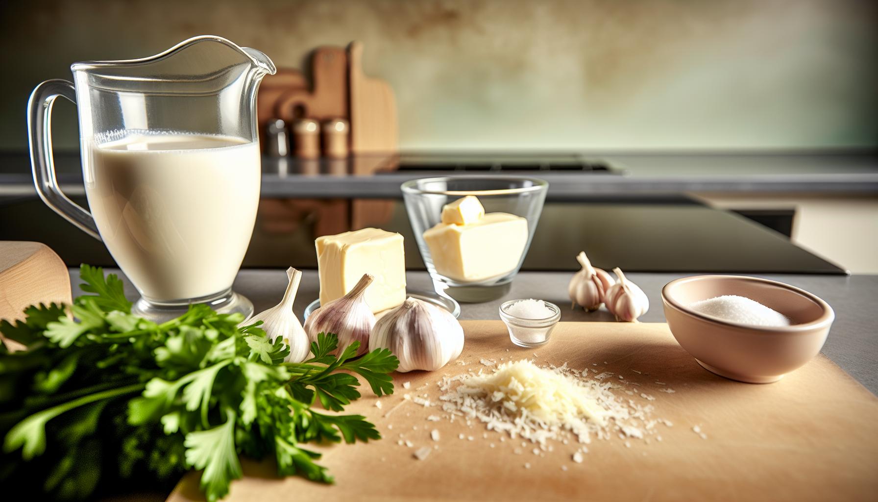 Jaké jsou ingredience pro krémovou omáčku?