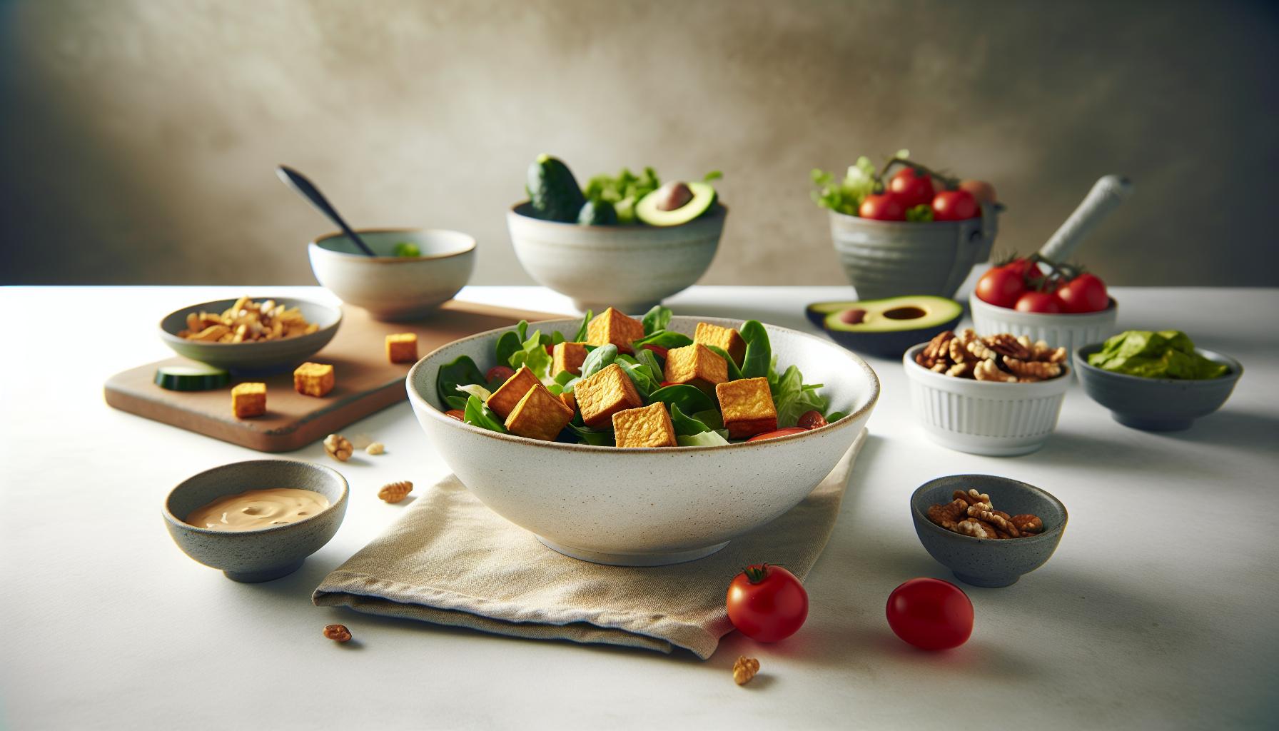 Křupavé Tofu: Ideální Surovina pro Saláty