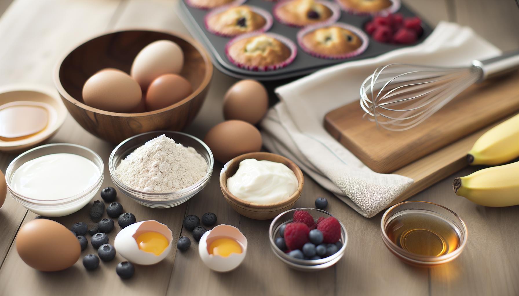 Fit muffiny recept: Snídaňové muffiny plné bílkovin 2 Zdravé ingredience pro bílkovinové muffiny