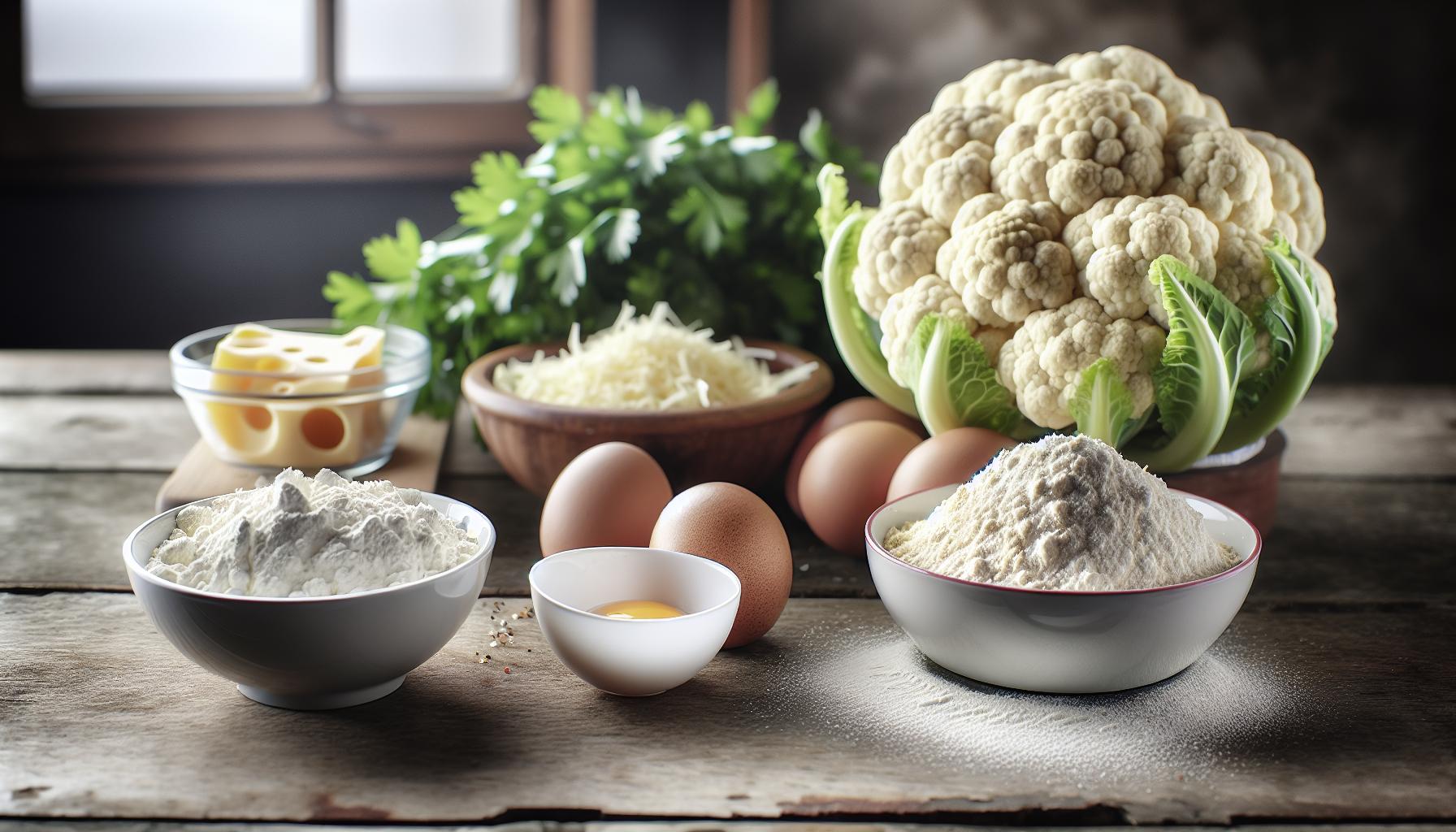 Zdravé ingredience pro květákové placičky