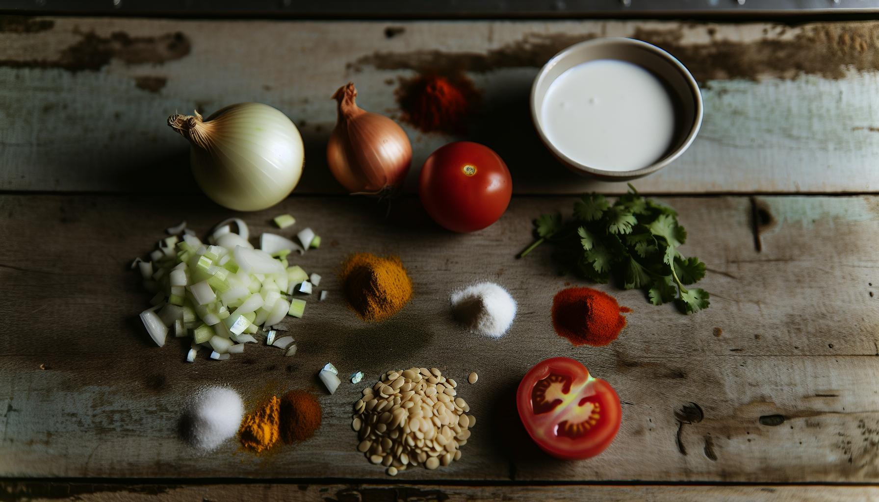 Základní ingredience pro jednopánvové kari