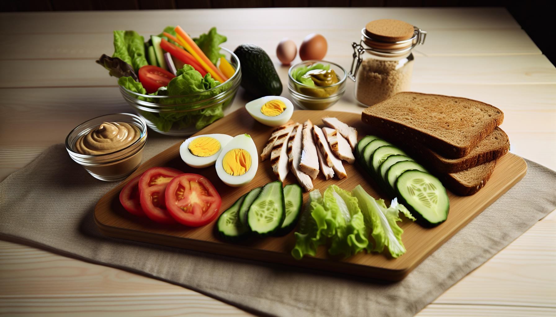 Základní ingredience pro zdravý sandwich